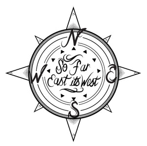 Black Solid Compass Logo Hoodie